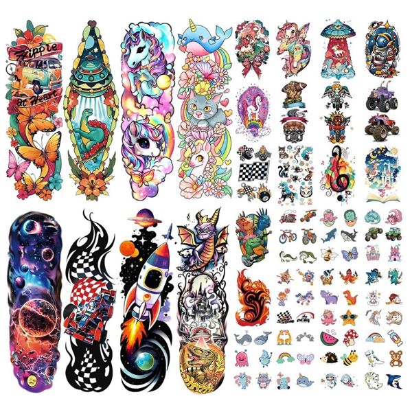 52-Count Assorted Kids’ Temporary Tattoos