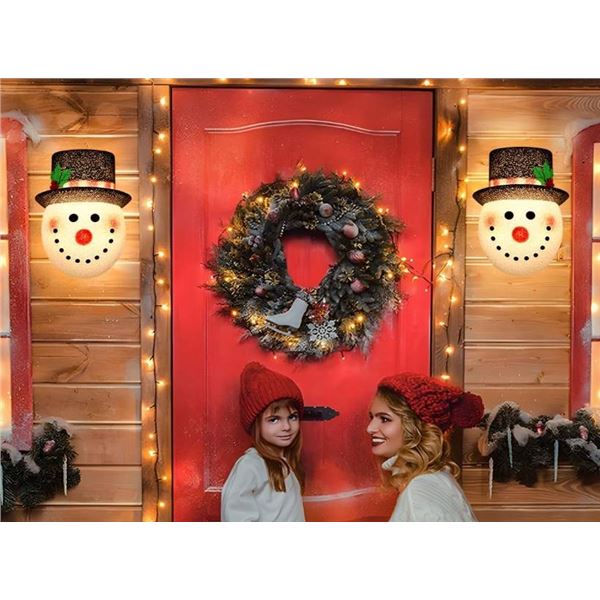 2 Pack Christmas Porch Light Cover, Snowman Christmas Outdoor Decorations