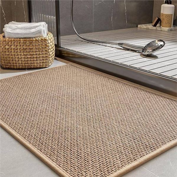 Padoor Non-Slip Bath Mats for Bathroom, Model CA-BZYSD-60120-Beige