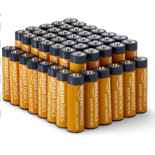 Amazon Basics 48 Pack AA High-Performance Alkaline Batteries