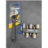 Image 4 : Irwin Vise-Grip 6-Inch Adjustable Wrench and Task 5 Piece Impact Socket Set