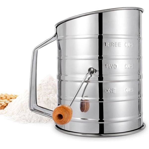Toresano Flour Sifter for Baking With Stainless Steel Design