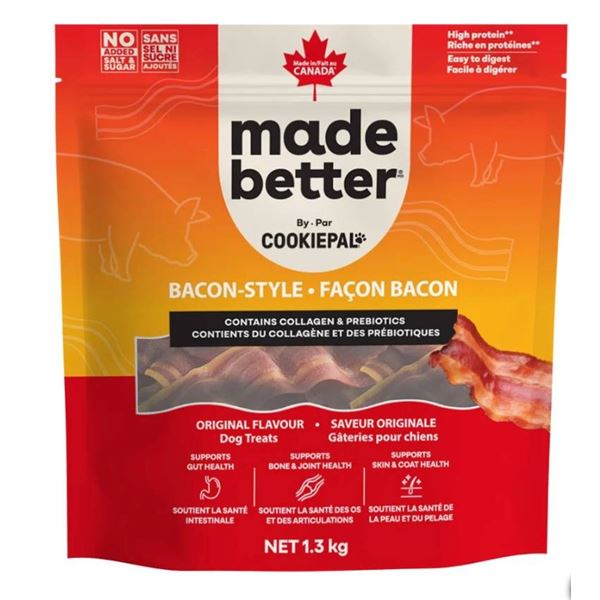 Made Better – Collagen and Prebiotic Bacon-Style Dog Treats, 1.3 kg