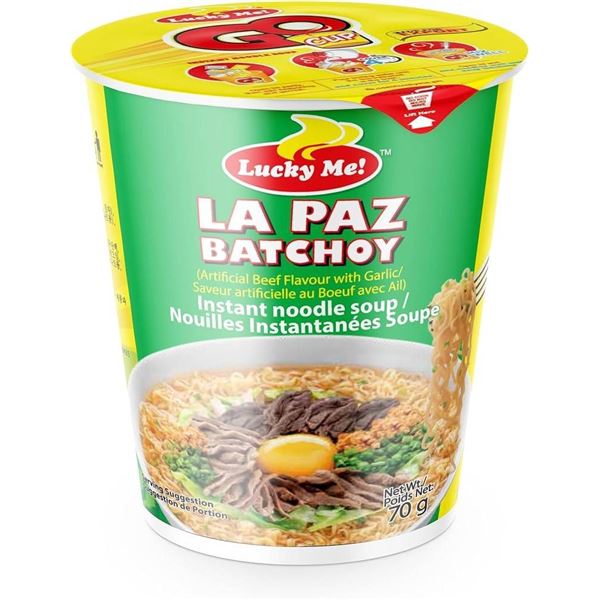 Lucky Me! La Paz Batchoy Instant Noodle Soup 24 x 70g Cups