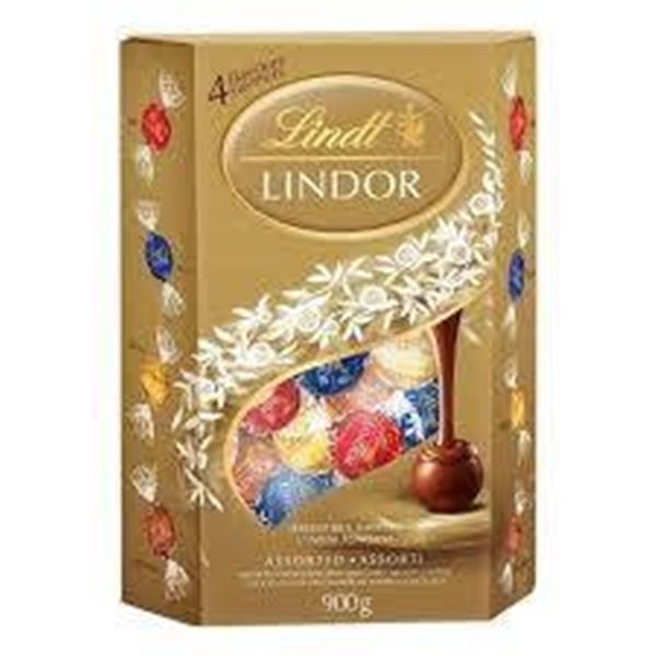 Lindt Lindor Assorted Chocolate Truffles, 900g, Four Flavors