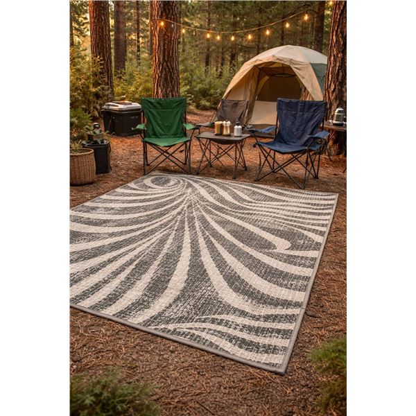 Indoor Outdoor Area Rug with Pattern Design, Approx. 8×10 Ft
