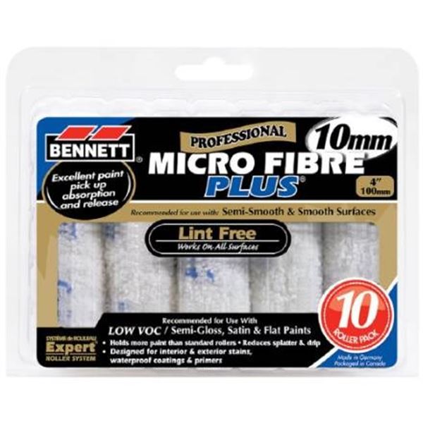 Bennett Micro Fibre Plus Professional 10 mm Paint Roller Refills (12-Pack)
