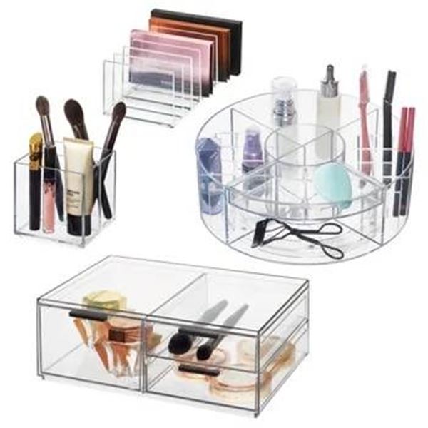 IDesign Bath & Beauty Organizers 4-Piece Set