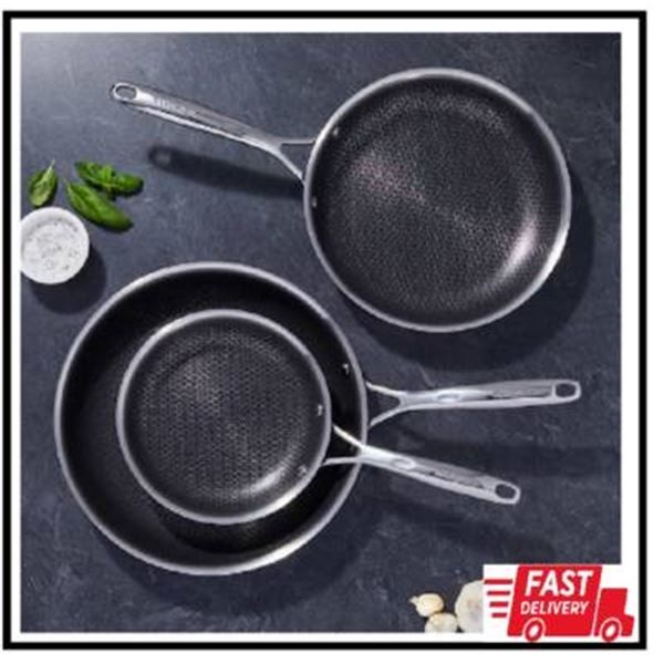 Henckels 8″, 10″, 12″ Stainless Steel Nonstick Fry Pan Set