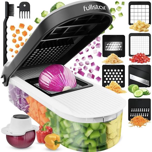 Fullstar Compact Chopper with Stainless Steel Blades and Accessories