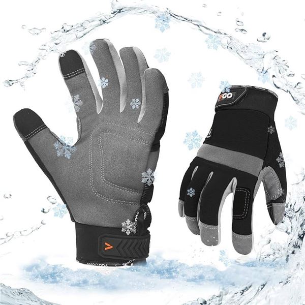 2 Pairs Black Thermal Gloves with Barcode – Model Unknown