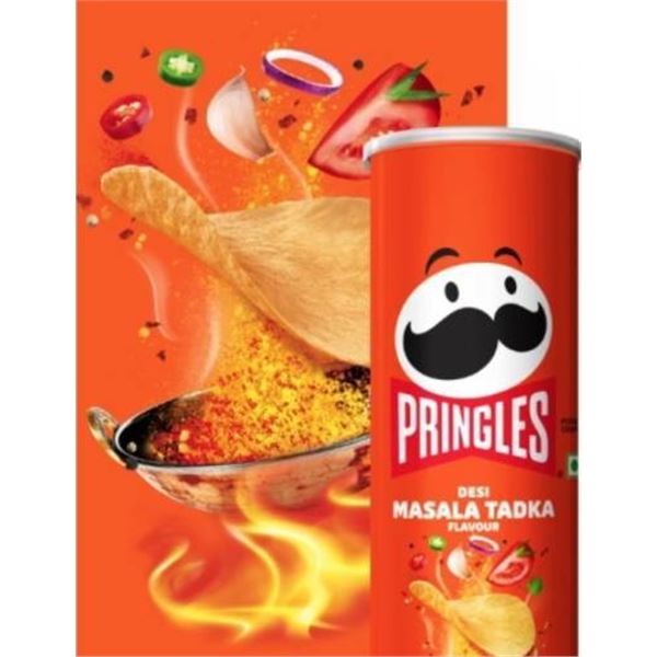 Pringles Desi Masala Tadka 12 x 102 g Tub Pack