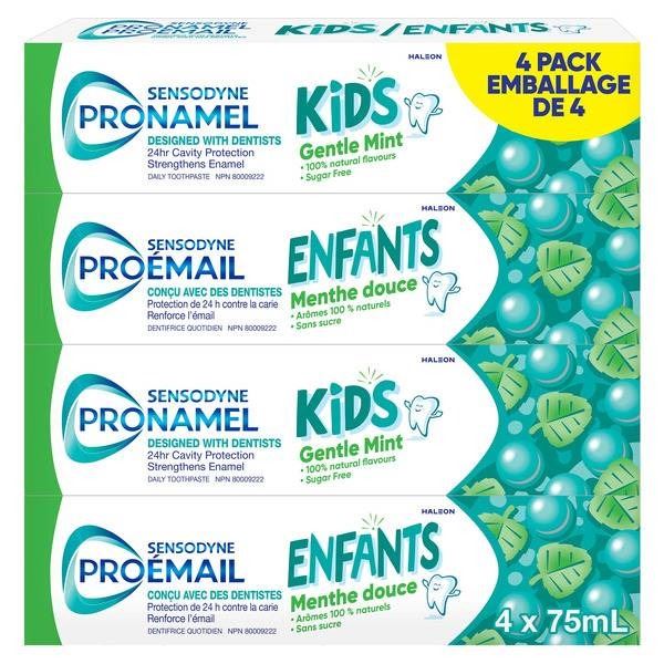 Sensodyne Pronamel Kids Gentle Mint Toothpaste 4 x 75 mL