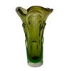 Image 2 : Mid Century Czech Green Art Glass Vase