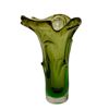 Image 3 : Mid Century Czech Green Art Glass Vase