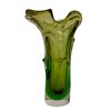 Image 4 : Mid Century Czech Green Art Glass Vase