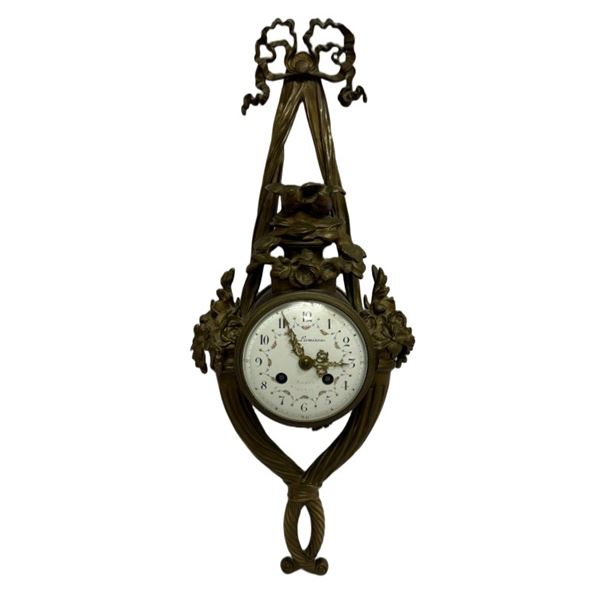 French Louis XVI Style Cartel Wall Clock