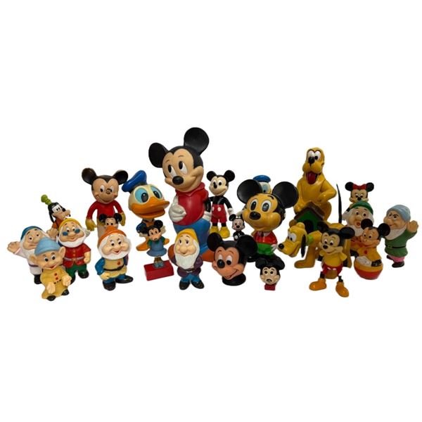 Vintage Disney Mickey Mouse & Seven Dwarfs Toys