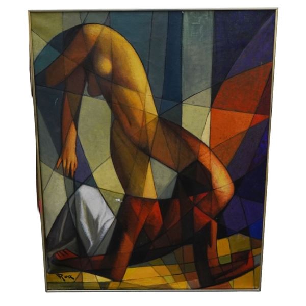 Roa - Cubist Figural Oil Painting