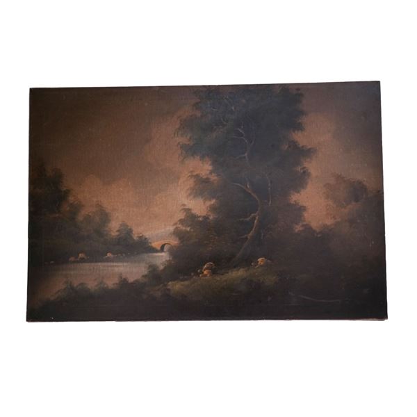 Hudson River Landscape Oil Painting