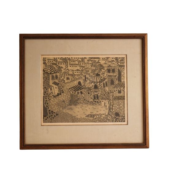 Roni Tzemach - Line Drawing Cityscape Artist Print