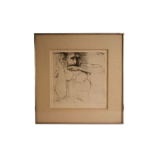 Leonard Baskin - "Job" Pencil Signed Etching
