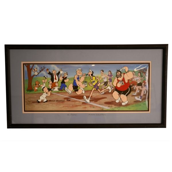Popeye "Strong to the Finish" Signed Animation Cel