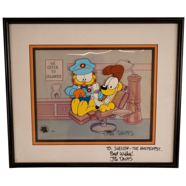 Garfield "Smile Check Up" Signed Animation Cel