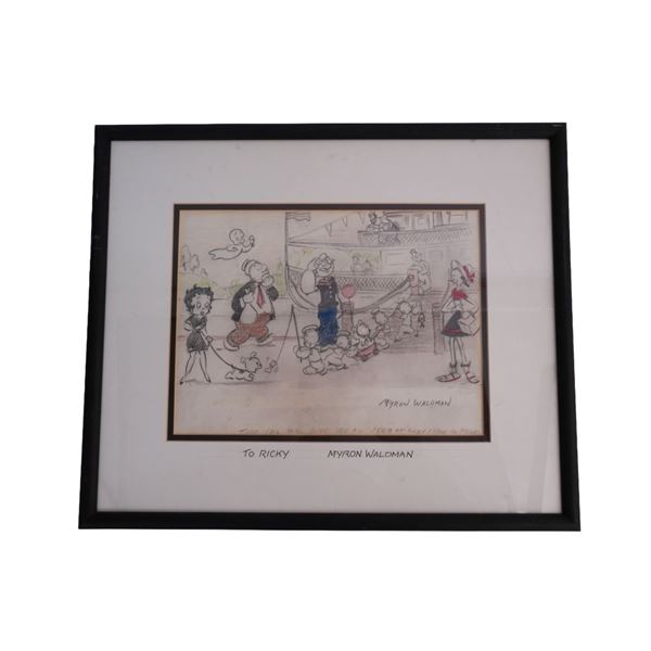 Myron Waldman Original Concept Sketch