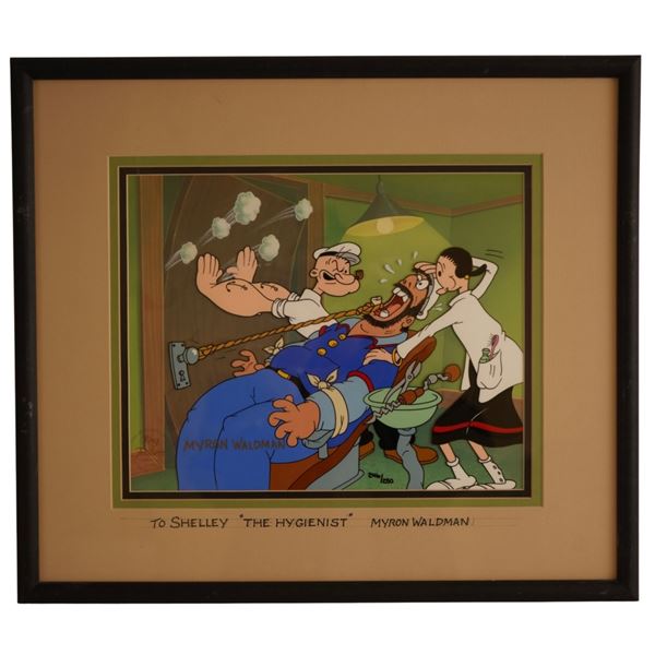Popeye "The Big Pull" Signed Animation Cel