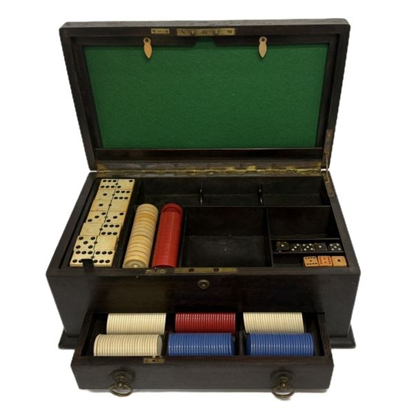 Gentleman's Poker & Dominos Gaming Set