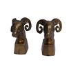 Image 1 : Andrea by Sadek Brass Rams Bookends Pair