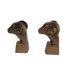 Image 2 : Andrea by Sadek Brass Rams Bookends Pair