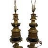 Image 11 : Pair of French Empire Gilt Brass Banquet Lamps