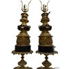 Image 7 : Pair of French Empire Gilt Brass Banquet Lamps
