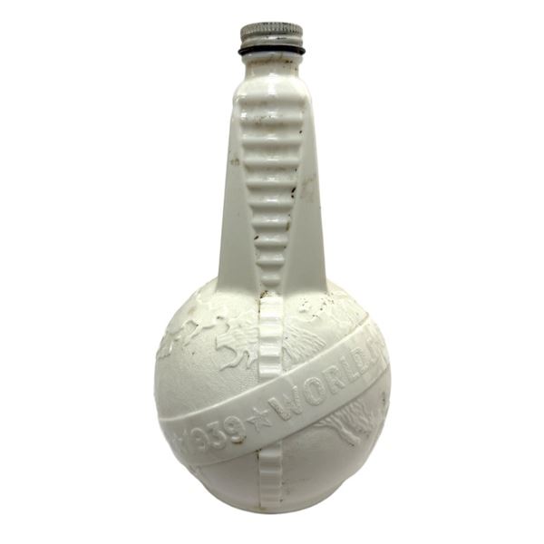 1939 World's Fair Milk Glass Souvenir Bottle