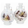 Image 1 : Victorian Fragonard Style Milk Glass Vase Pair