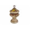 Image 2 : Lidded Opaline Glass Footed Trinket Box