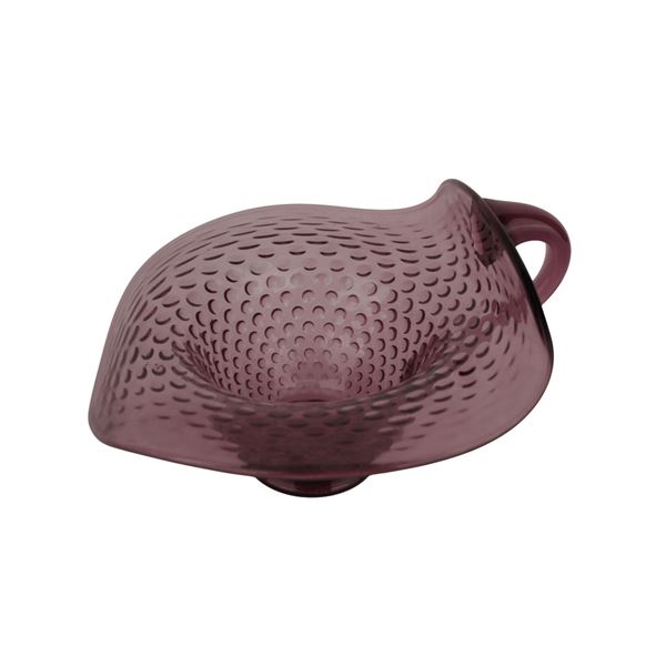 Mid-Century Purple Hobnail Glass Dish