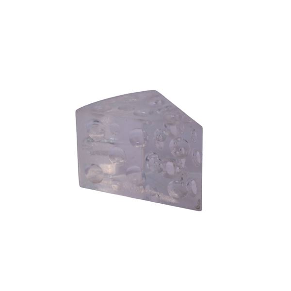 Mid-Century Modern "Swiss Cheese" Lucite Figurine