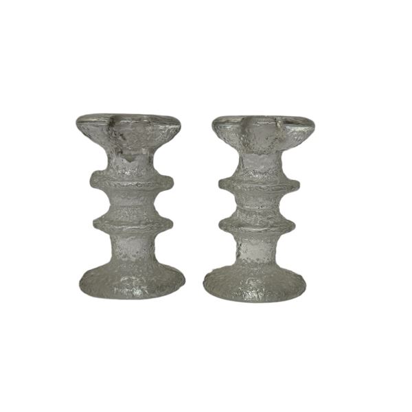 Iittala Festivo Timo Sarpaneva Glass Candlesticks