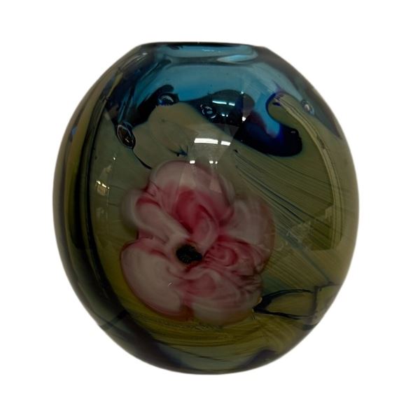 John Simpson Signed Studio Art Glass Paperweight