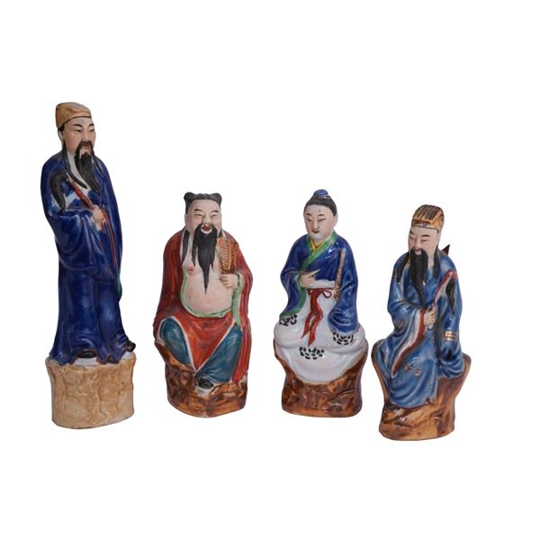 Chinese Daoist Immortal Porcelain Figures