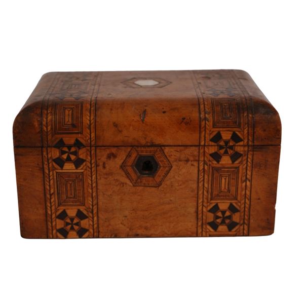 English Tunbridge Ware Wooden Marquetry Box