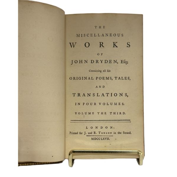 1767 The Miscellaneous Works of John Dryden
