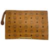 Image 2 : MCM Brown Visetos Leather Clutch Bag