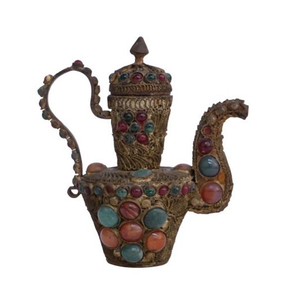 Antique Tibetan Ceremonial Offering Ewer Pot