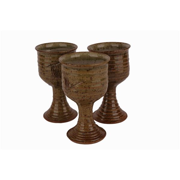 Studio Art Pottery Stoneware Goblets
