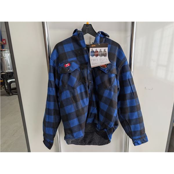 FLEECE HOODIE PIONEER V308093 (ROYAL/BLACK PLAID) GR:S