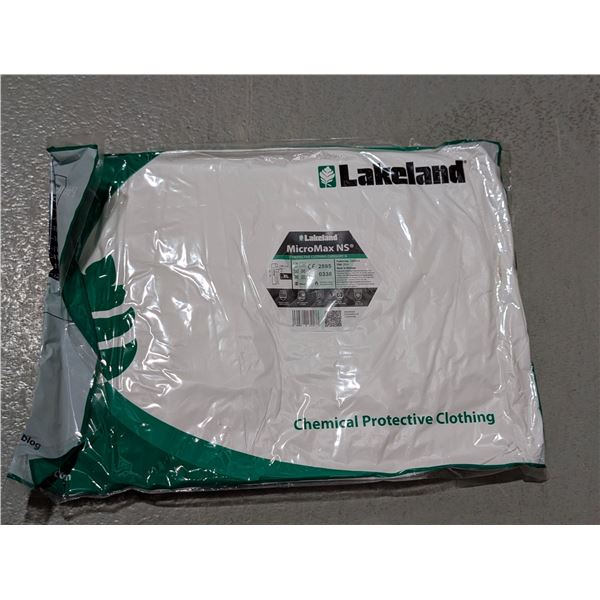 LOT: 25 LAKELAND DISPOSABLE COVERALLS EMN414-LG GR:L